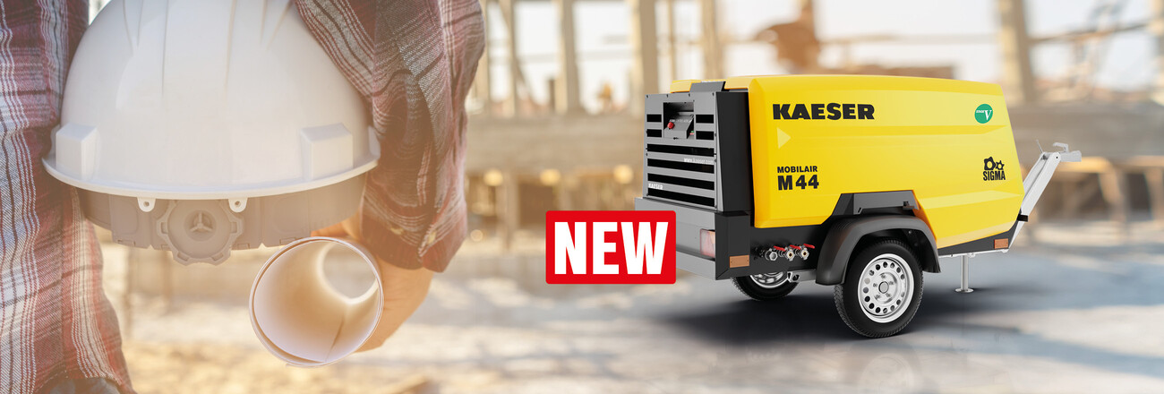 Oplev den nye MOBILAIR M44 fra KAESER KOMPRESSOREN.