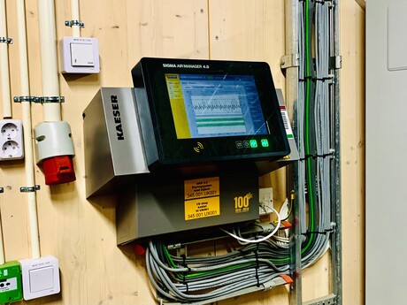 SIGMA AIR MANAGER 4.0 styrer trykluftstationen og sørger for ensartet belastning.