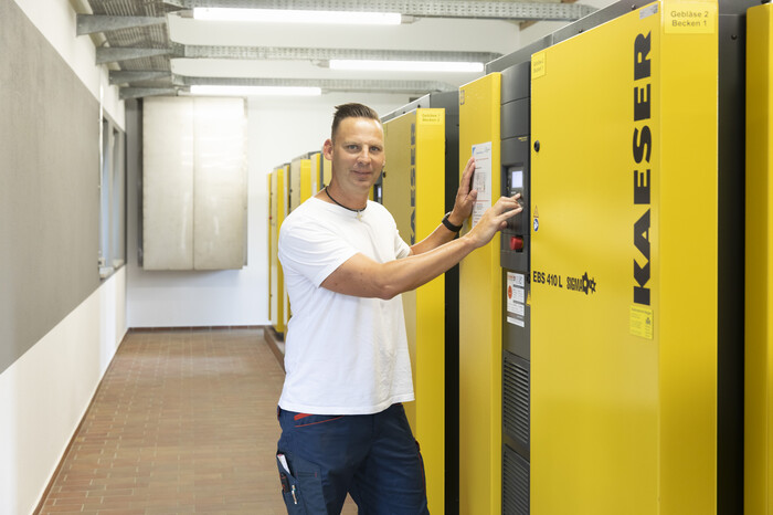 Seks EBS-skrueblæsere fra KAESER KOMPRESSOREN.