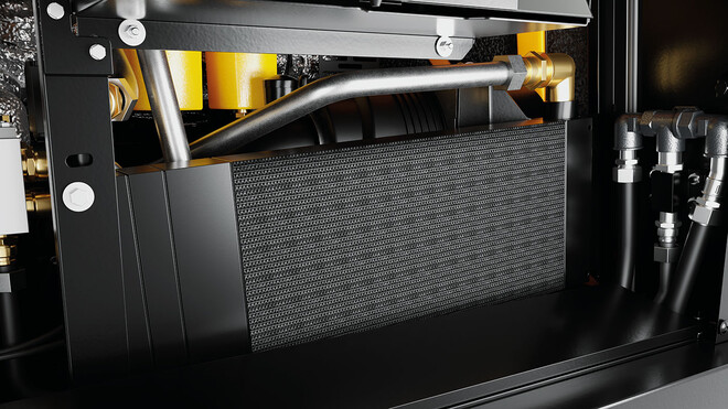 Indbygget trykluftefterkøler i M59.