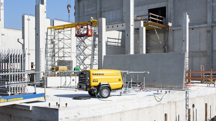 MOBILAIR M44 i brug på byggepladsen.