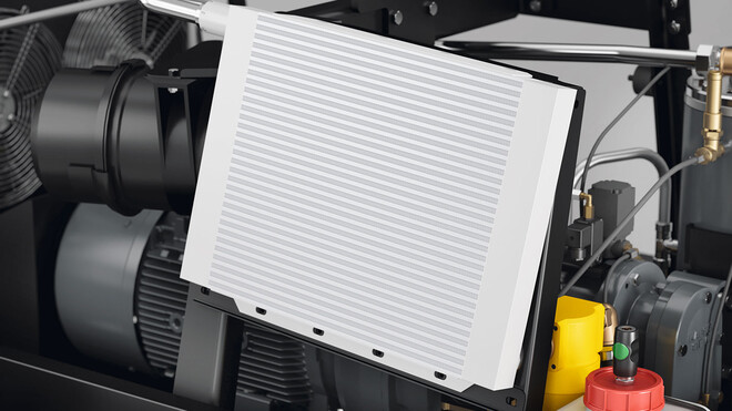 Som standard indbygget trykluftefterkøler i MOBILAIR mobilkompressorer fra KAESER KOMPRESSOREN.