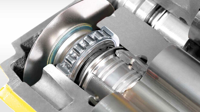 Kapselblæser med meget robuste lejer.