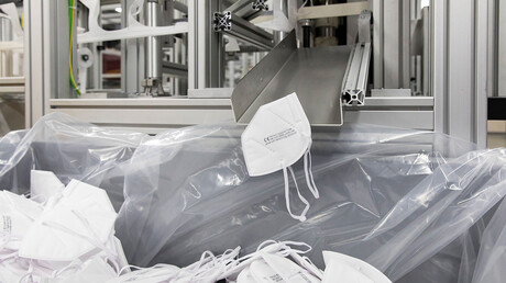 Færdigt FFP-2-åndedrætsværn.