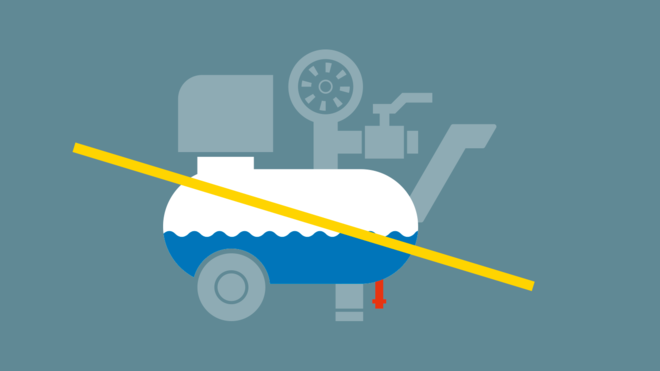 Kondensat fordamper på i.Comp 3 ved hjælp af en ny teknologi.