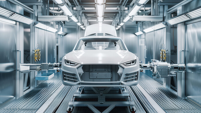 Karosseriet er blevet rengjort med varmt vand fra varmegenvindingen.